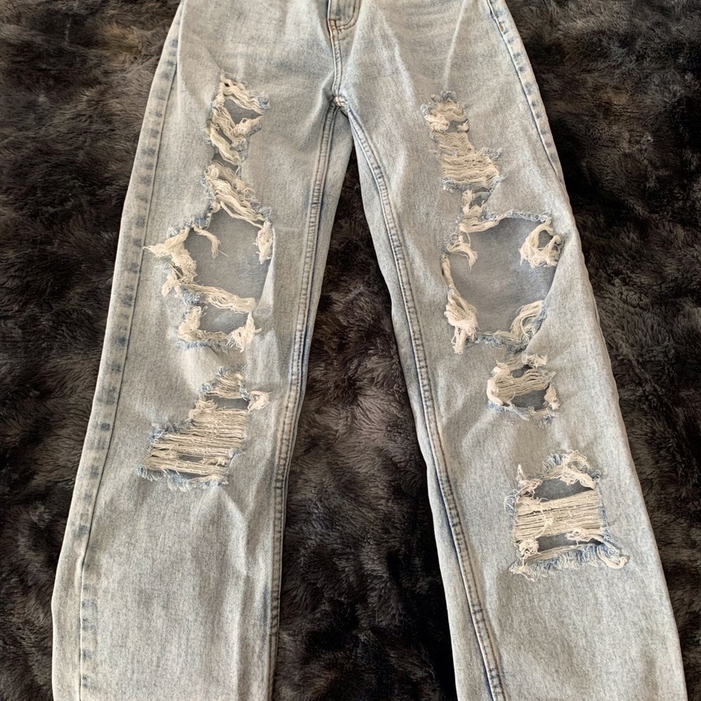 Distressed Light Blue Women's Jeans